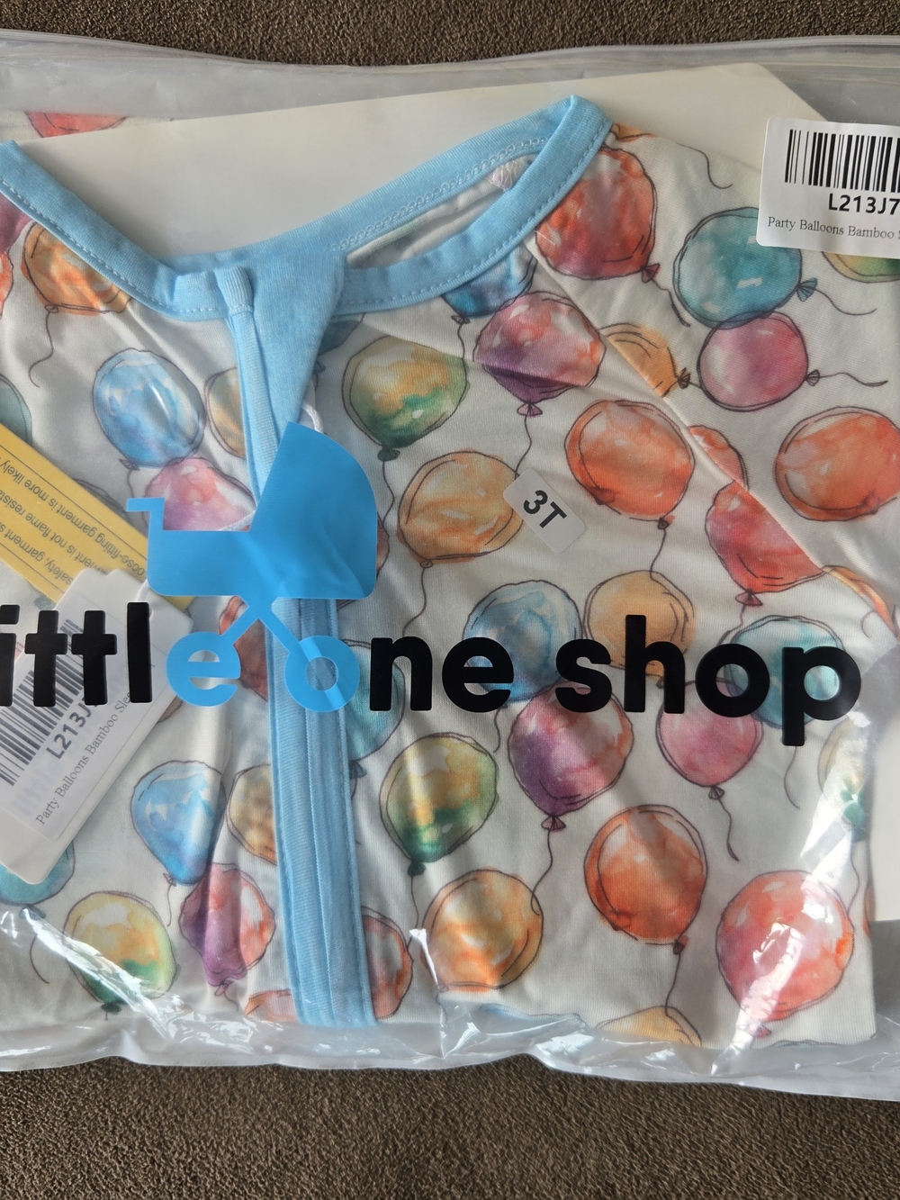 Little One Shop Kids' Balloon Zip-Up Hoodie in Multi/Blue (3T)